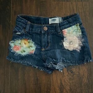 Old Navy Floral Embellished Denim Shorts